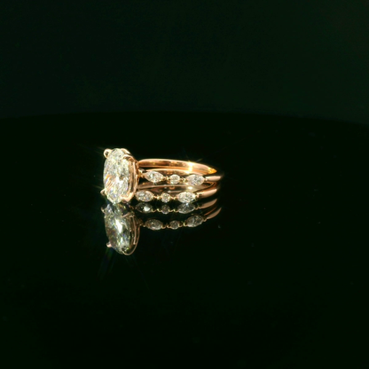 Elegant Oval Diamond Ring