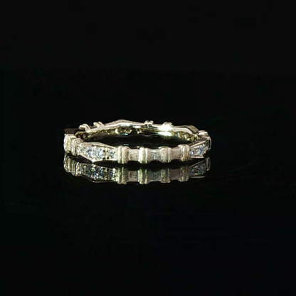 Yellow Gold Eternity Ring with Round Brilliant Cut Diamonds