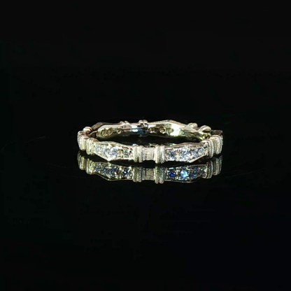 Yellow Gold Eternity Ring with Round Brilliant Cut Diamonds