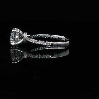 Platinum Engagement Ring with UltraFire™ Round Diamond