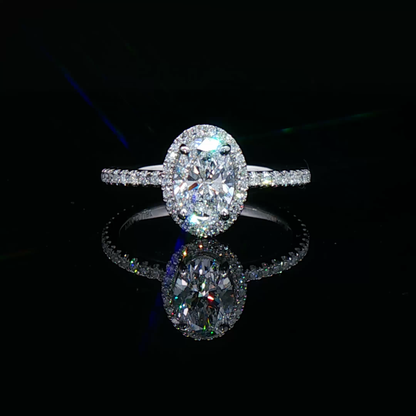 Platinum Engagement Ring with Oval UltraFire™ Diamond