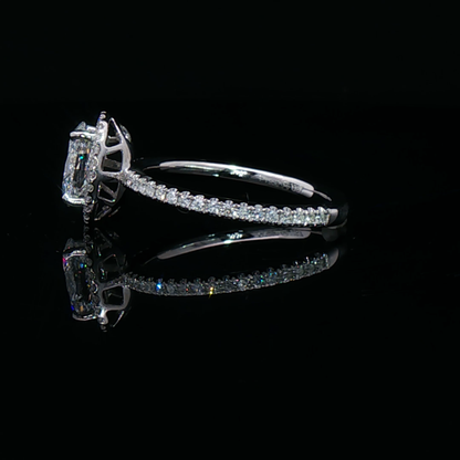 Platinum Engagement Ring with Oval UltraFire™ Diamond