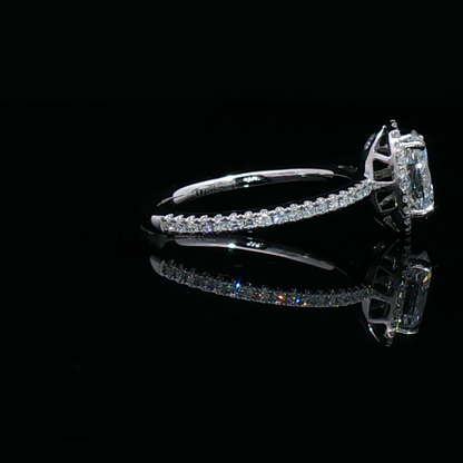 Platinum Engagement Ring with Oval UltraFire™ Diamond