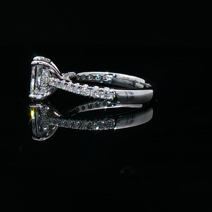 Platinum Engagement Ring with Radiant UltraFire™ Diamond