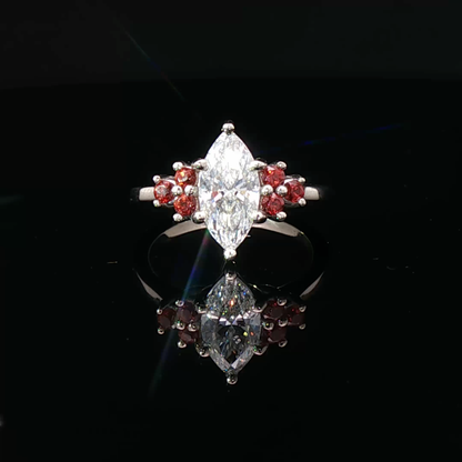 White Gold UltraFire™ Marquise Diamond Engagement Ring