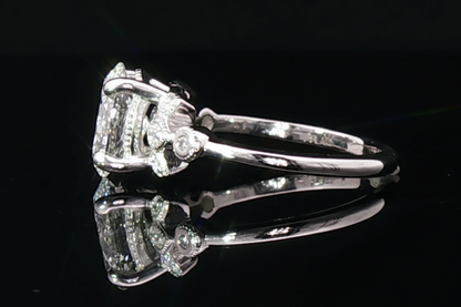 Platinum UltraFire™ Oval Diamond Engagement Ring