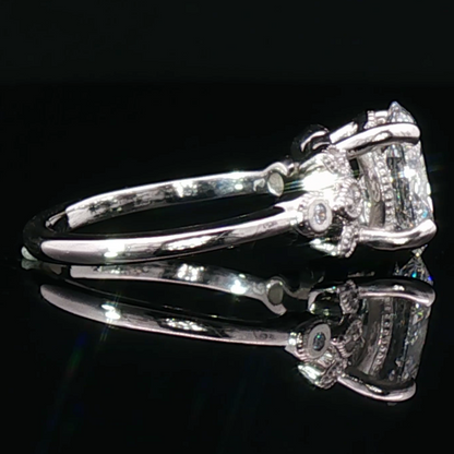 Platinum UltraFire™ Oval Diamond Engagement Ring
