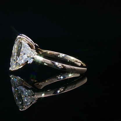 Custom Engagement Ring with Pear Diamond