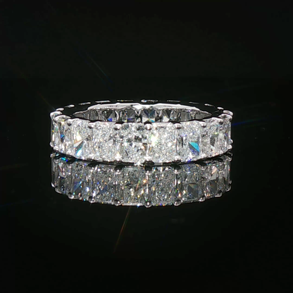 Radiant-Cut Diamond Eternity Band in White Gold