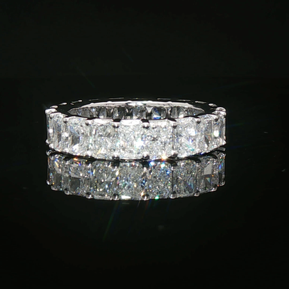 Radiant-Cut Diamond Eternity Band in White Gold