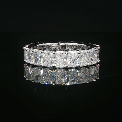 Radiant-Cut Diamond Eternity Band in White Gold