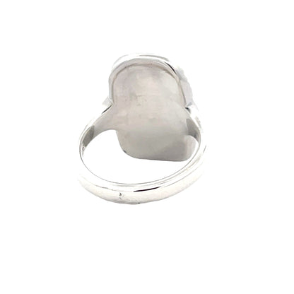 Elegant Silver Opal Ring
