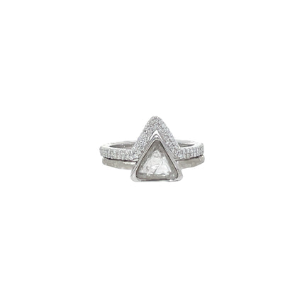 Elegant Triangle Diamond Ring