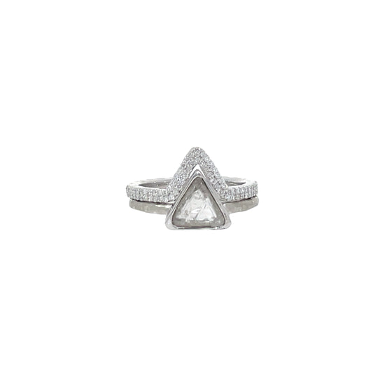 Elegant Triangle Diamond Ring