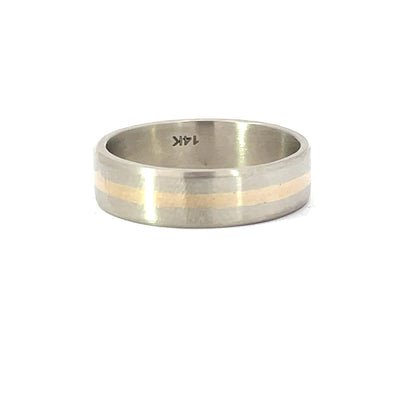 Elegant Two-Tone Wedding Band