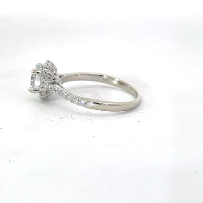 Elegant Diamond Halo Ring