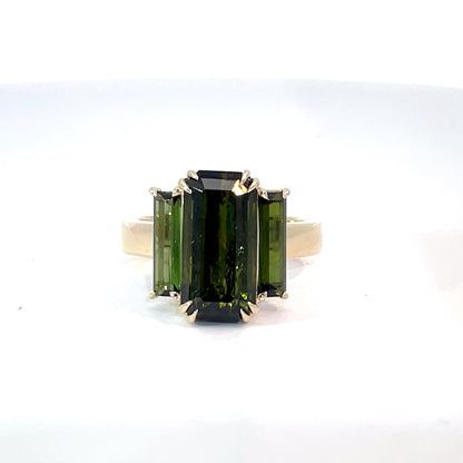 Elegant Green Tourmaline Ring