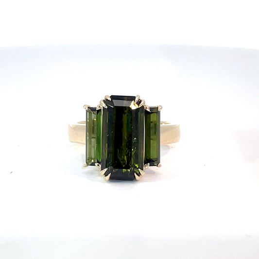 Elegant Green Tourmaline Ring