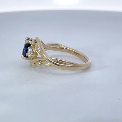 Elegant Sapphire and Diamond Ring