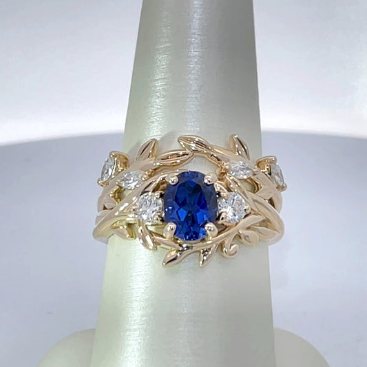 Elegant Sapphire and Diamond Ring