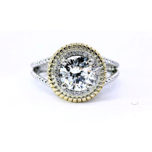 Elegant Diamond Halo Ring