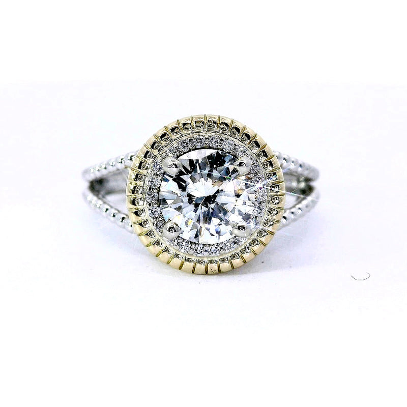Elegant Diamond Halo Ring
