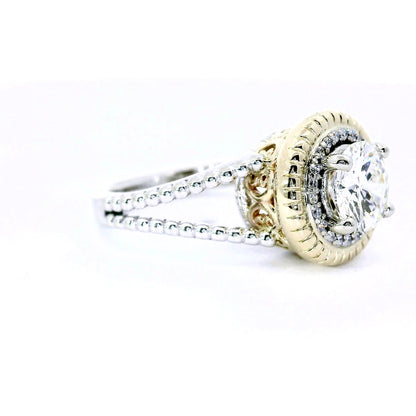Elegant Diamond Halo Ring