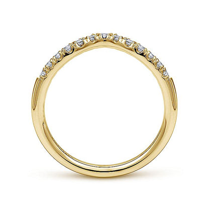 Gabriel & Co. AN10974Y44JJ 14K Yellow Gold Diamond Anniversary Band