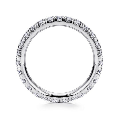 Gabriel & Co. AN11262-5W44JJ 14K White Gold French Pavé Set Diamond Eternity Band