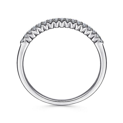 Gabriel & Co. AN12533W44JJ 14K White Gold Shared Prong Set Diamond Wedding Band