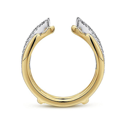 Gabriel & Co. AN12545S-M44JJ 14K White and Yellow Gold Diamond Ring Enhancer