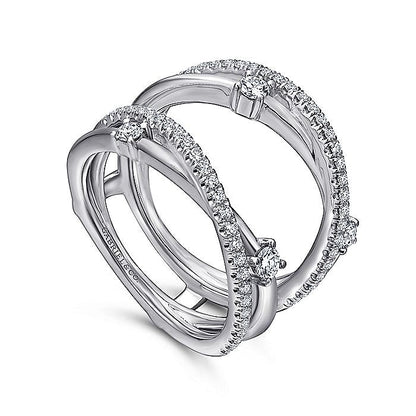 Gabriel & Co. AN12745M-W44JJ 14K White Gold Diamond Ring Enhancer