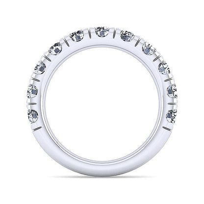 Gabriel & Co. AN14327W44JJ 14K White Gold Round 11 Stone Diamond Anniversary Band