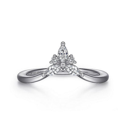 Gabriel & Co. AN15554W44JJ 14K White Gold Diamond Anniversary Band