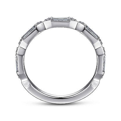 Gabriel & Co. AN15555W44JJ 14K White Gold Diamond Anniversary Band