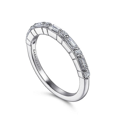 Gabriel & Co. AN15570W44JJ 14K White Gold Diamond Anniversary Band
