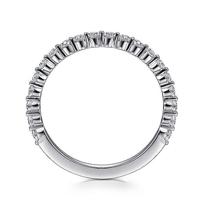 Gabriel & Co. AN15746W44JJ 14K White Gold Single Prong Diamond Anniversary Band