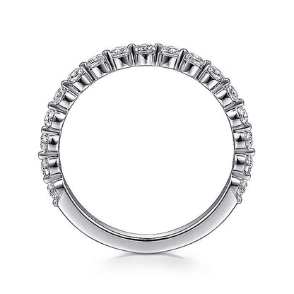 Gabriel & Co. AN15747W44JJ 14K White Gold Single Prong Diamond Anniversary Band