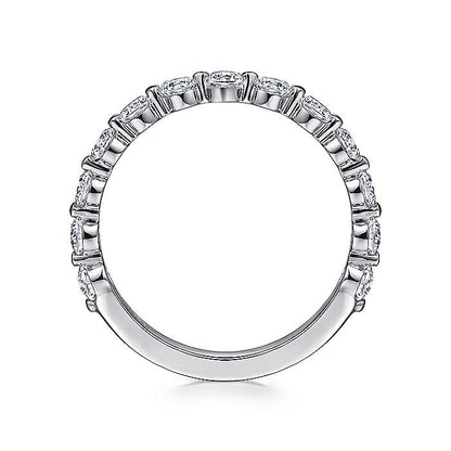 Gabriel & Co. AN15748W44JJ 14K White Gold Single Prong Diamond Anniversary Band