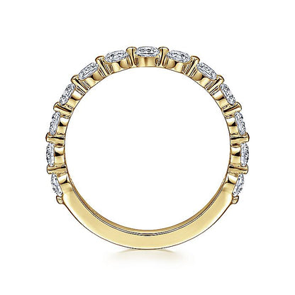 Gabriel & Co. AN15748Y44JJ 14K Yellow Gold Single Prong Diamond Anniversary Band