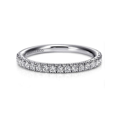 Gabriel & Co. AN6001W44JJ 14K White Gold Diamond Wedding Band