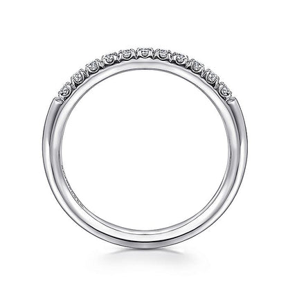 Gabriel & Co. AN6071PT4JJ Platinum 11 Stone French Pavé Diamond Wedding Band