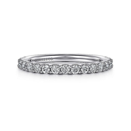 Gabriel & Co. AN7575W44JJ 14k White Gold Diamond Anniversary Band