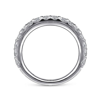 Gabriel & Co. AN7576W44JJ 14K White Gold Shared Prong Diamond Wedding Band
