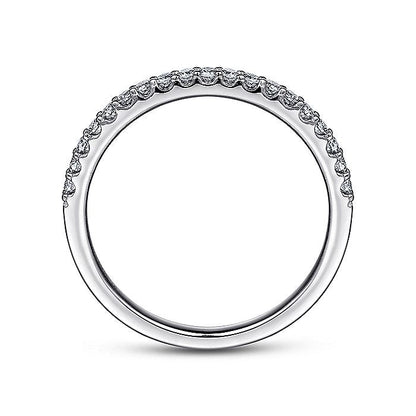 Gabriel & Co. AN7577W44JJ 14K White Gold Shared Prong Diamond Wedding Band