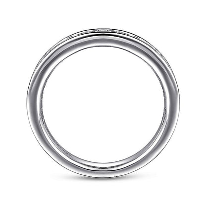 Gabriel & Co. AN7580W44JJ 14K White Gold Channel Set Diamond Wedding Band