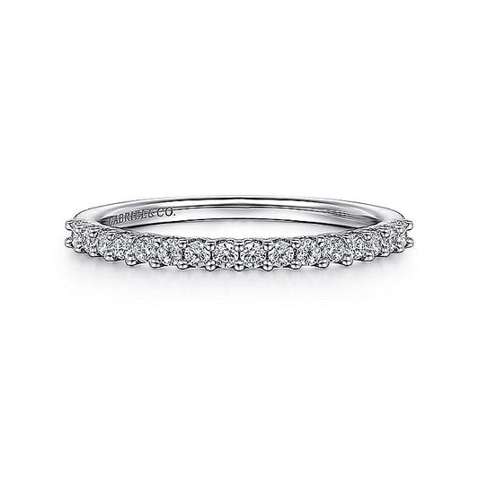 Gabriel & Co. AN7602W44JJ 14K White Gold Shared Prong Set Diamond Wedding Band