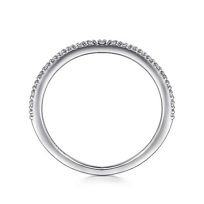 Gabriel & Co. AN7650W44JJ 14K White Gold Prong Set Diamond Wedding Band