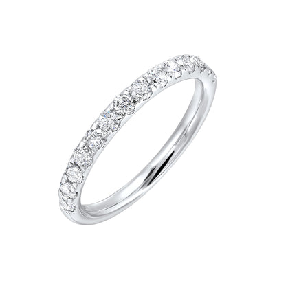 White 14K Gold 0.56ct Diamond Wedding Band