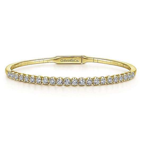 Gabriel & Co. BG3975-62Y45JJ 14K Yellow Gold Diamond Bangle